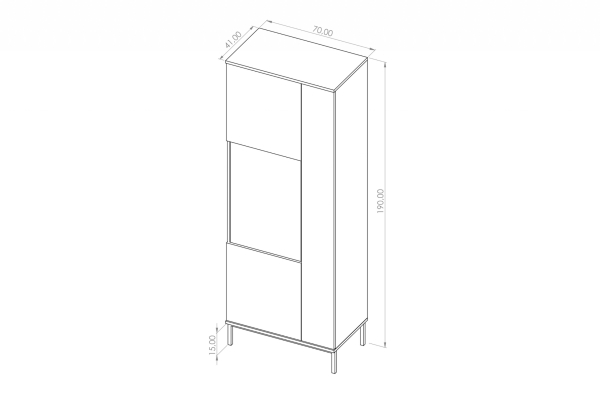 Vitrine ERISTO weiß